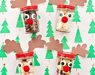 RUDOLPH REINDEER JAR TREATS AND GIFTS