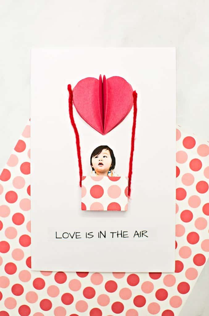 balloon valentine card DIY