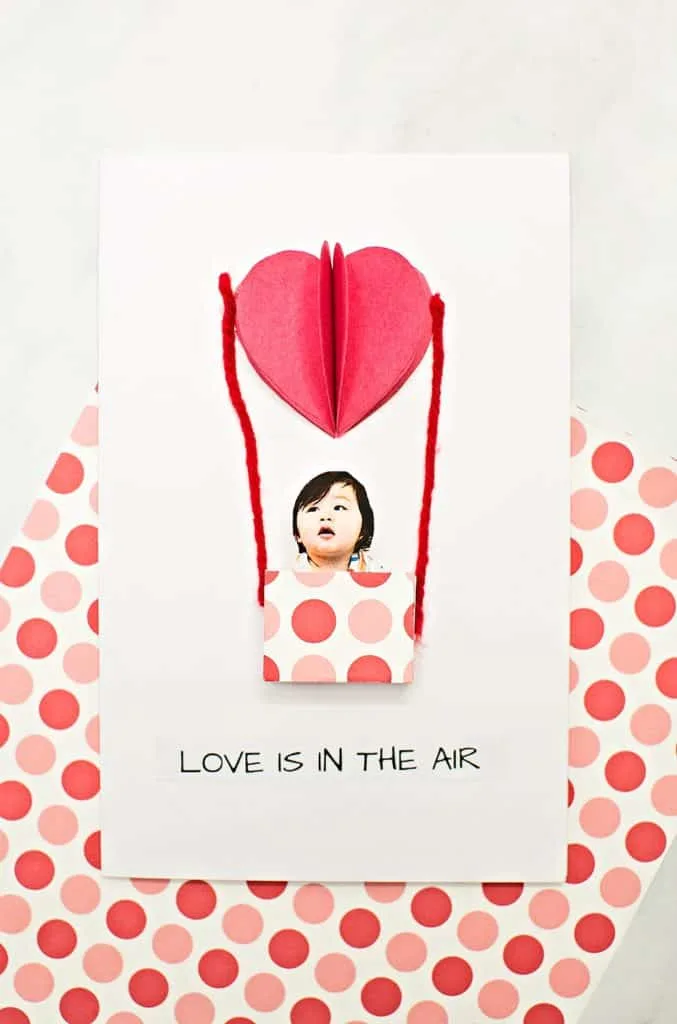 balloon valentine card DIY