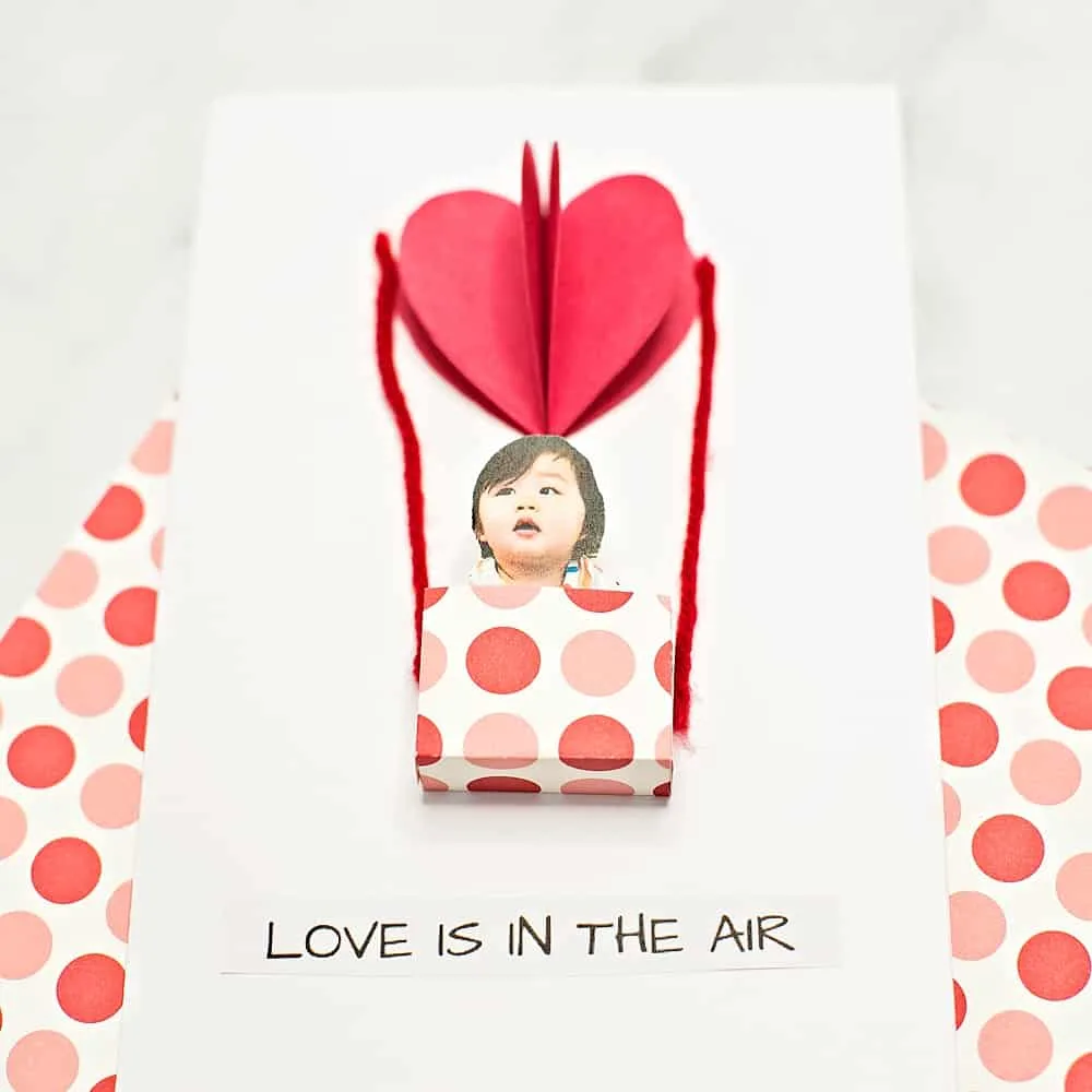 Love is in the air valentine card