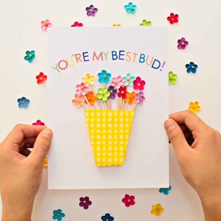 DIY FLOWER VASE CARD hello, Wonderful