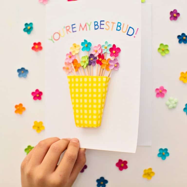 DIY FLOWER VASE CARD hello, Wonderful