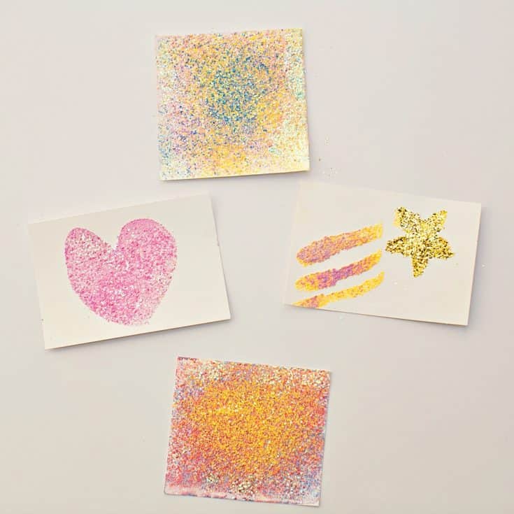 CHALK PAINTING GLITTER ART hello, Wonderful