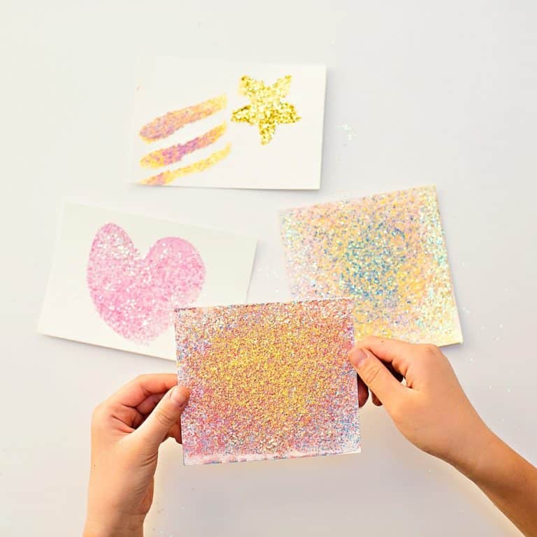 CHALK PAINTING GLITTER ART hello, Wonderful