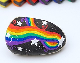 HOW TO PAINT GALAXY RAINBOW ROCKS