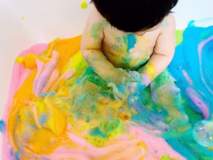 RAINBOW SOAP FOAM SENSORY PLAY - hello, Wonderful