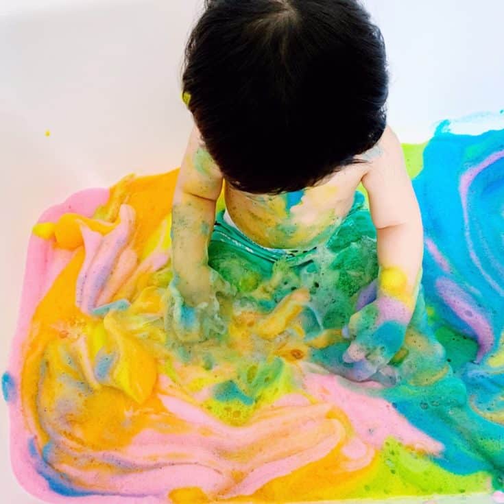 RAINBOW SOAP FOAM SENSORY PLAY Hello Wonderful