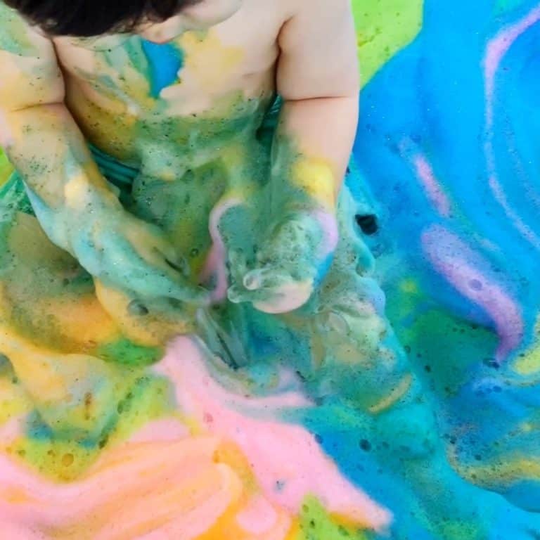 RAINBOW SOAP FOAM SENSORY PLAY hello, Wonderful