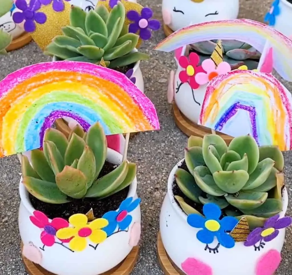 These unicorn planters are a magical way for kids to celebrate Earth Day.