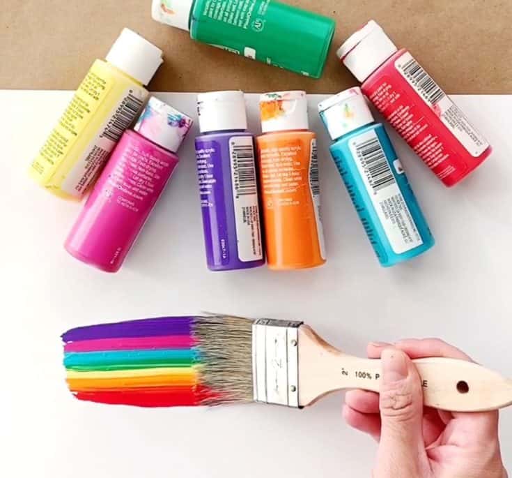 RAINBOW BRUSH PAINTING hello, Wonderful