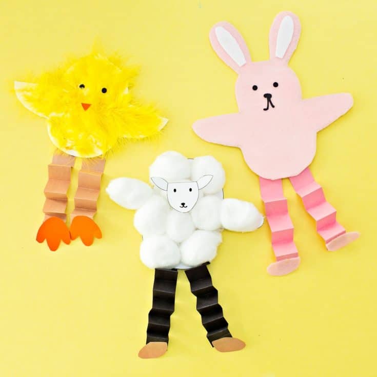 EASTER BUNNY CHICK AND SHEEP CRAFT