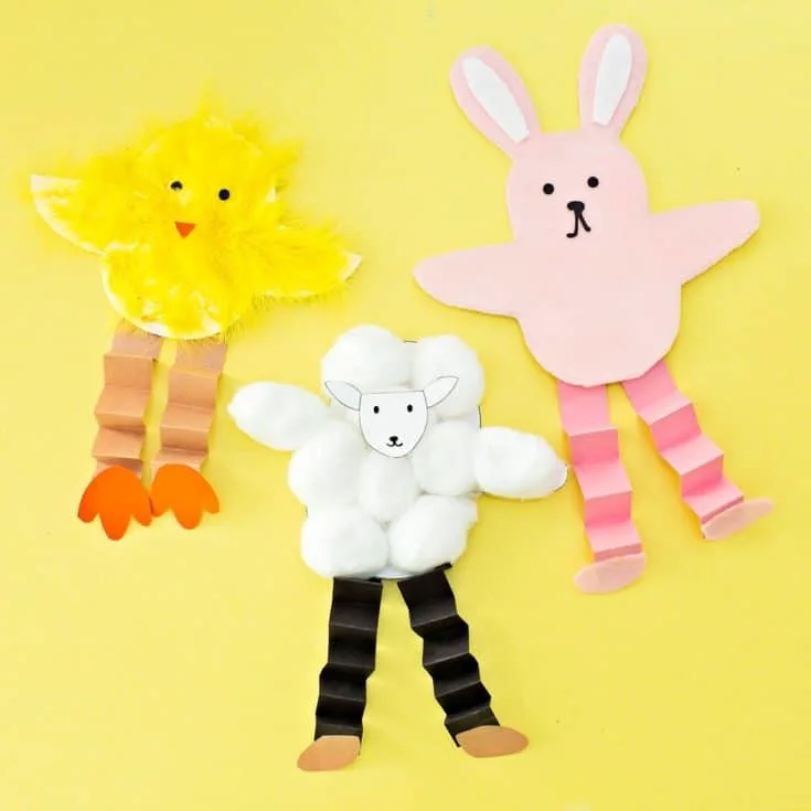 EASTER BUNNY CHICK AND SHEEP CRAFT