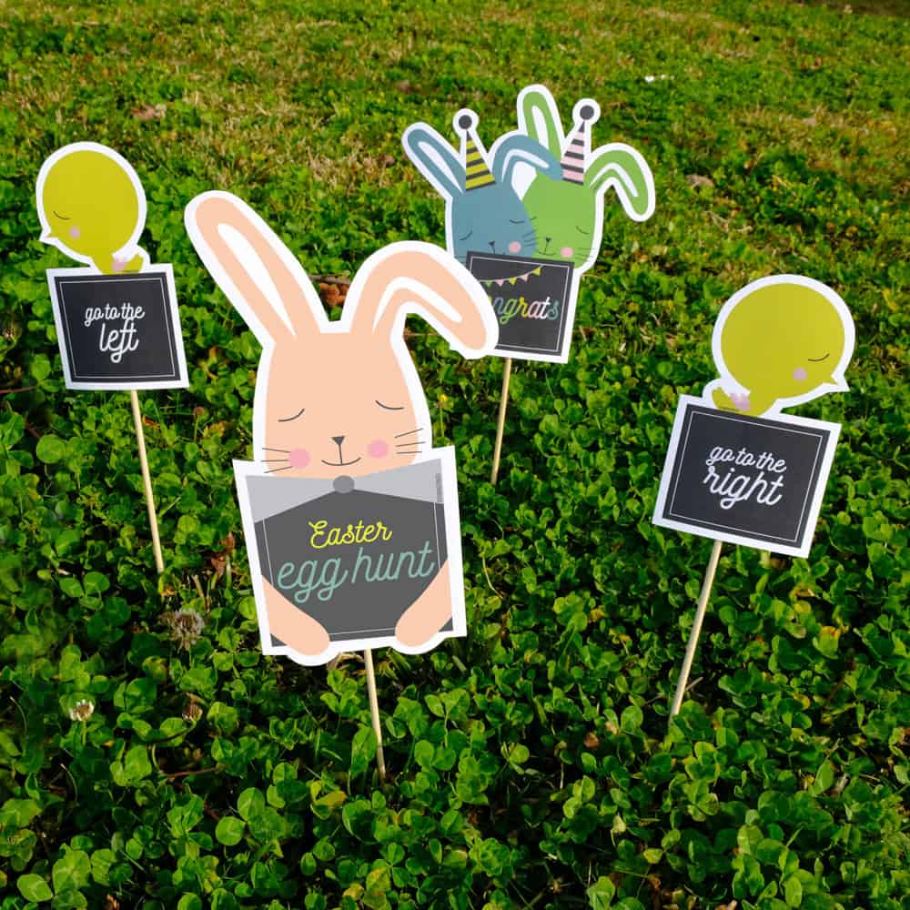 Create an Easter hunt game with this adorable free printable! 