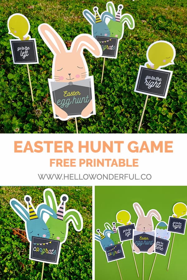 Create an Easter hunt game with this adorable free printable! 