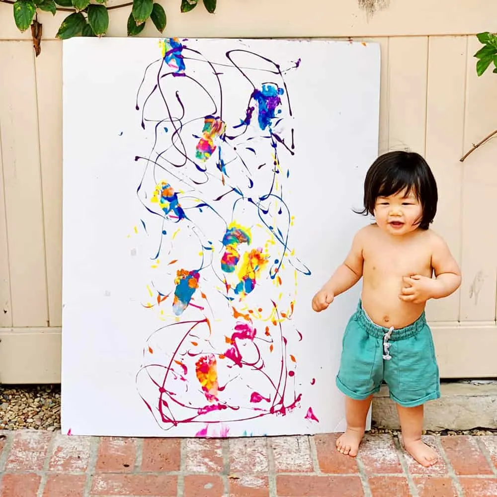 BABY'S FIRST STEPS FOOTPRINT ART - hello, Wonderful