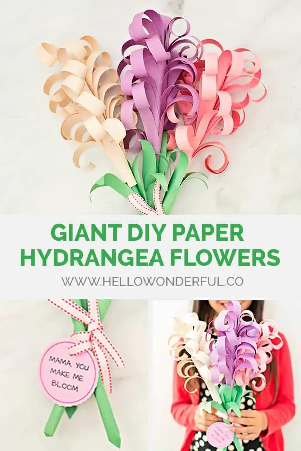 Giant DIY Paper Hydrangea Flowers