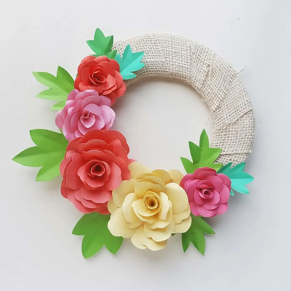 HOW TO MAKE A PAPER ROSE WREATH - hello, Wonderful