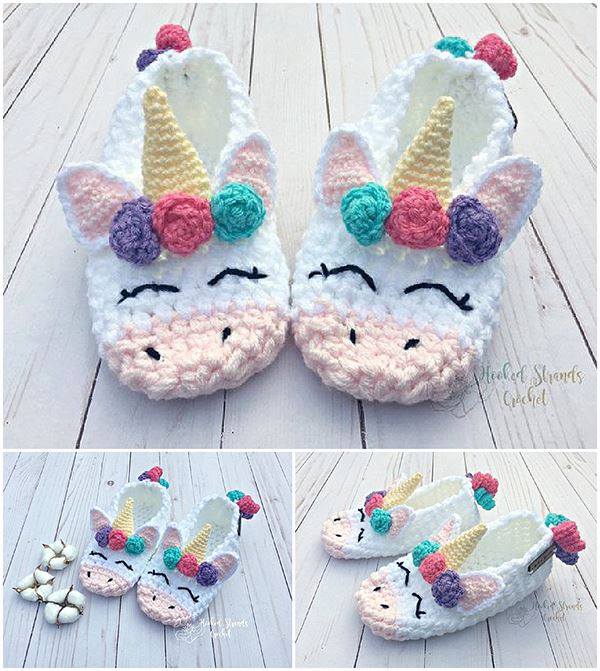 unicorn kid slippers