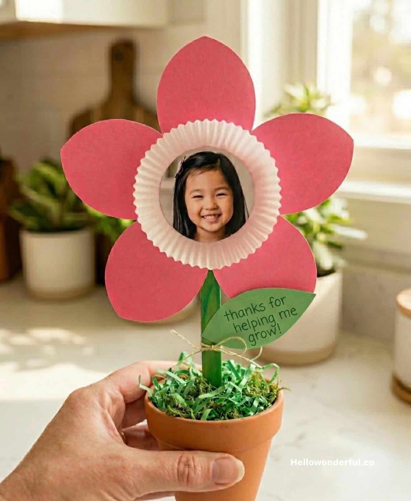 mother's day cupcake flower craft