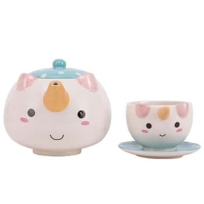 Unicorn Teapot and Cup Set