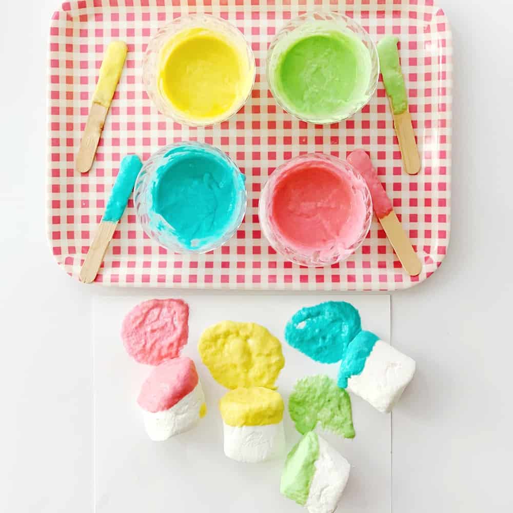 MARSHMALLOW STAMPING WITH TASTE SAFE EDIBLE PAINT - Hello Wonderful