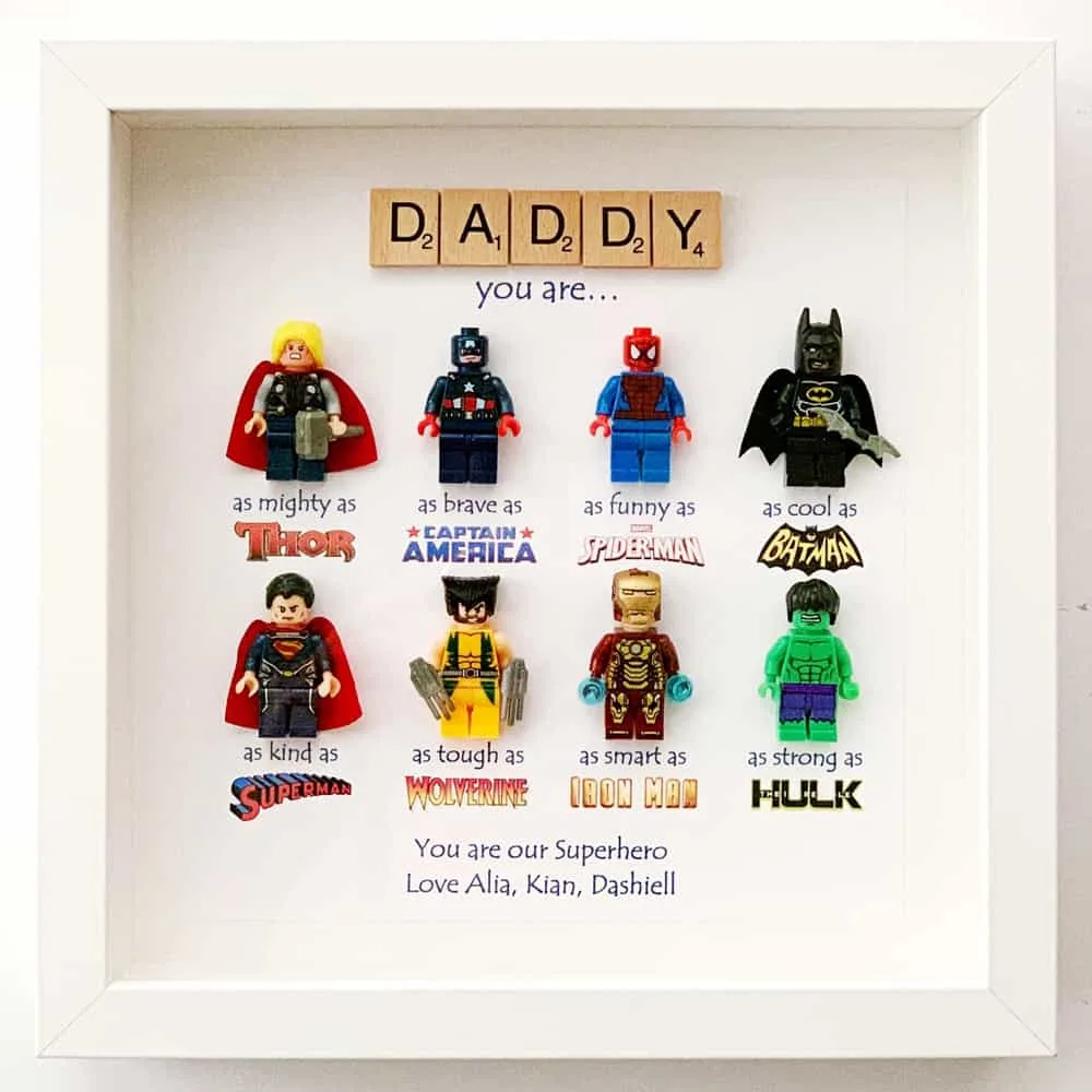 DAD SUPERHERO FRAME FATHER'S DAY GIFT