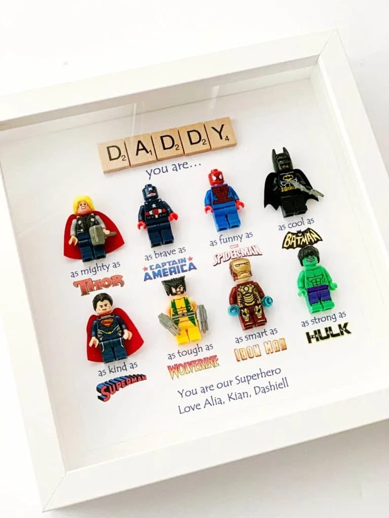 DAD SUPERHERO FRAME FATHER'S DAY GIFT