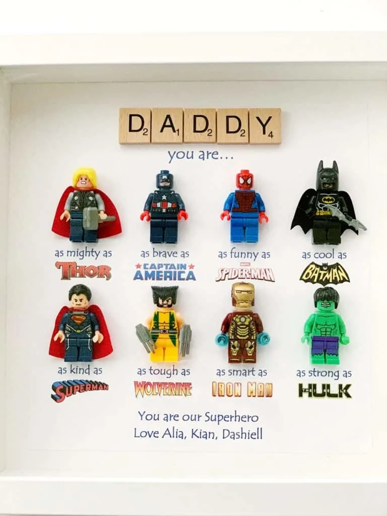 DAD SUPERHERO FRAME FATHER'S DAY GIFT