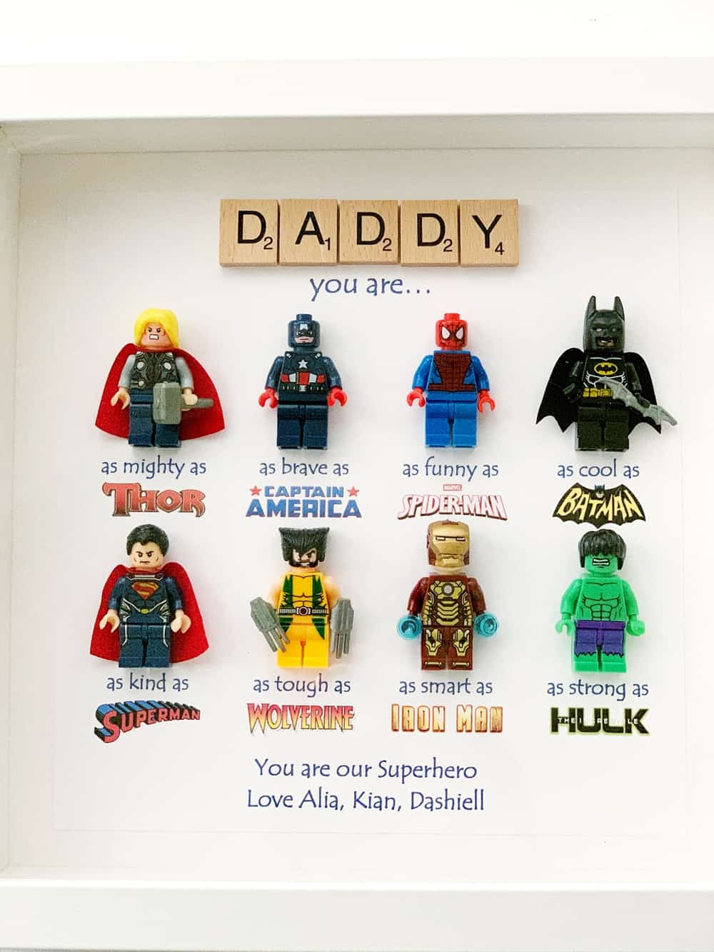 DAD SUPERHERO FRAME FATHER'S DAY GIFT hello, Wonderful