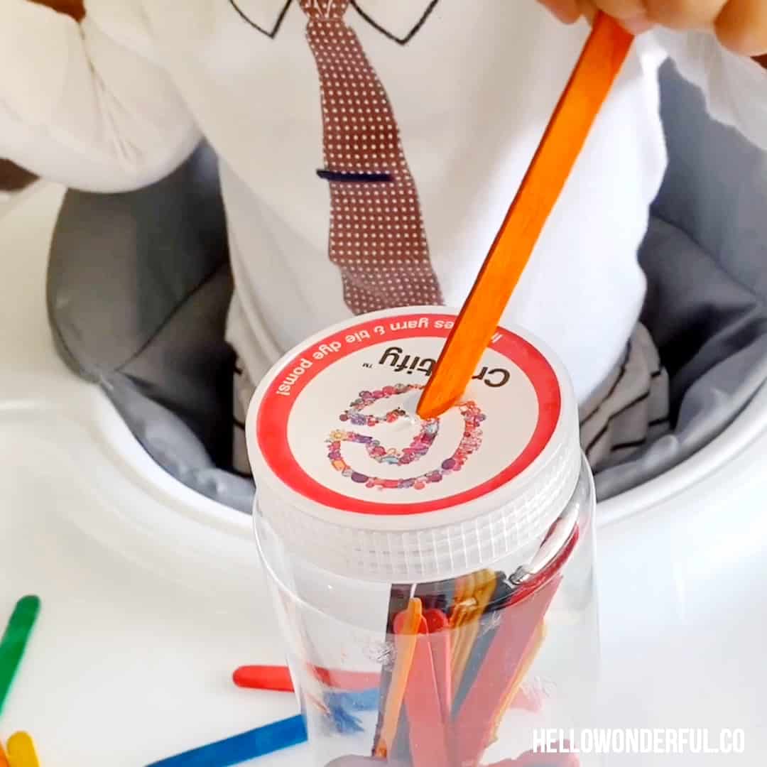 CRAFT STICK FINE MOTOR SKILLS ACTIVITY FOR BABIES AND TODDLERS - hello ...