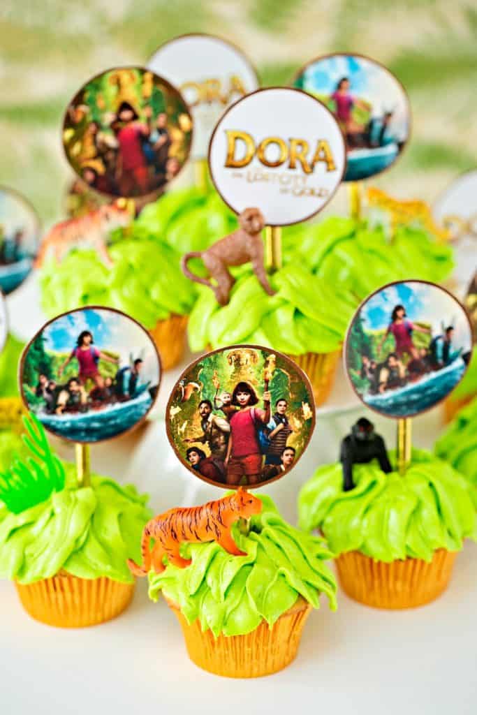 Dora and the Lost City of Gold Jungle Cupcakes