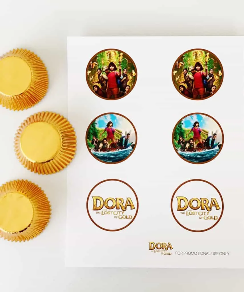 Dora the Explorer free printable cupcake toppers