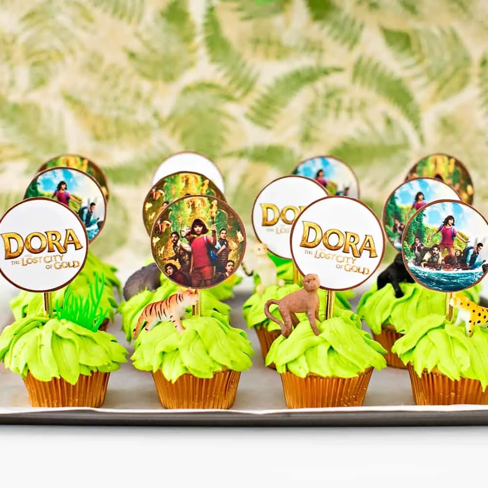 Dora and the Lost City of Gold Jungle Cupcakes