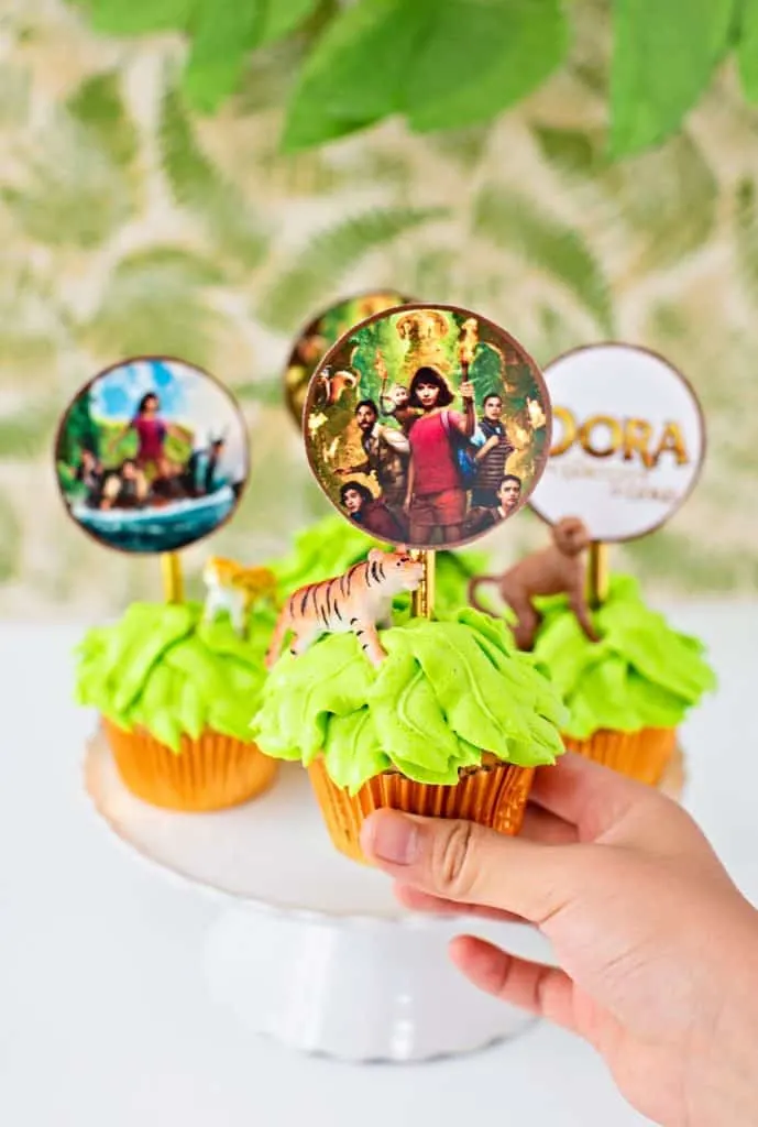 Dora Lost City of Gold cupcake jungle party