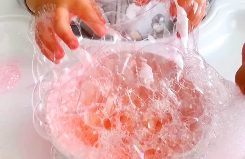 toddler bubble sensory play