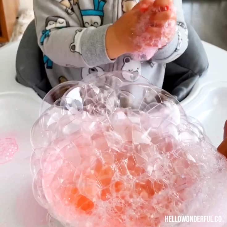 BLOWING BUBBLES SENSORY PLAY FOR BABIES AND TODDLERS hello, Wonderful