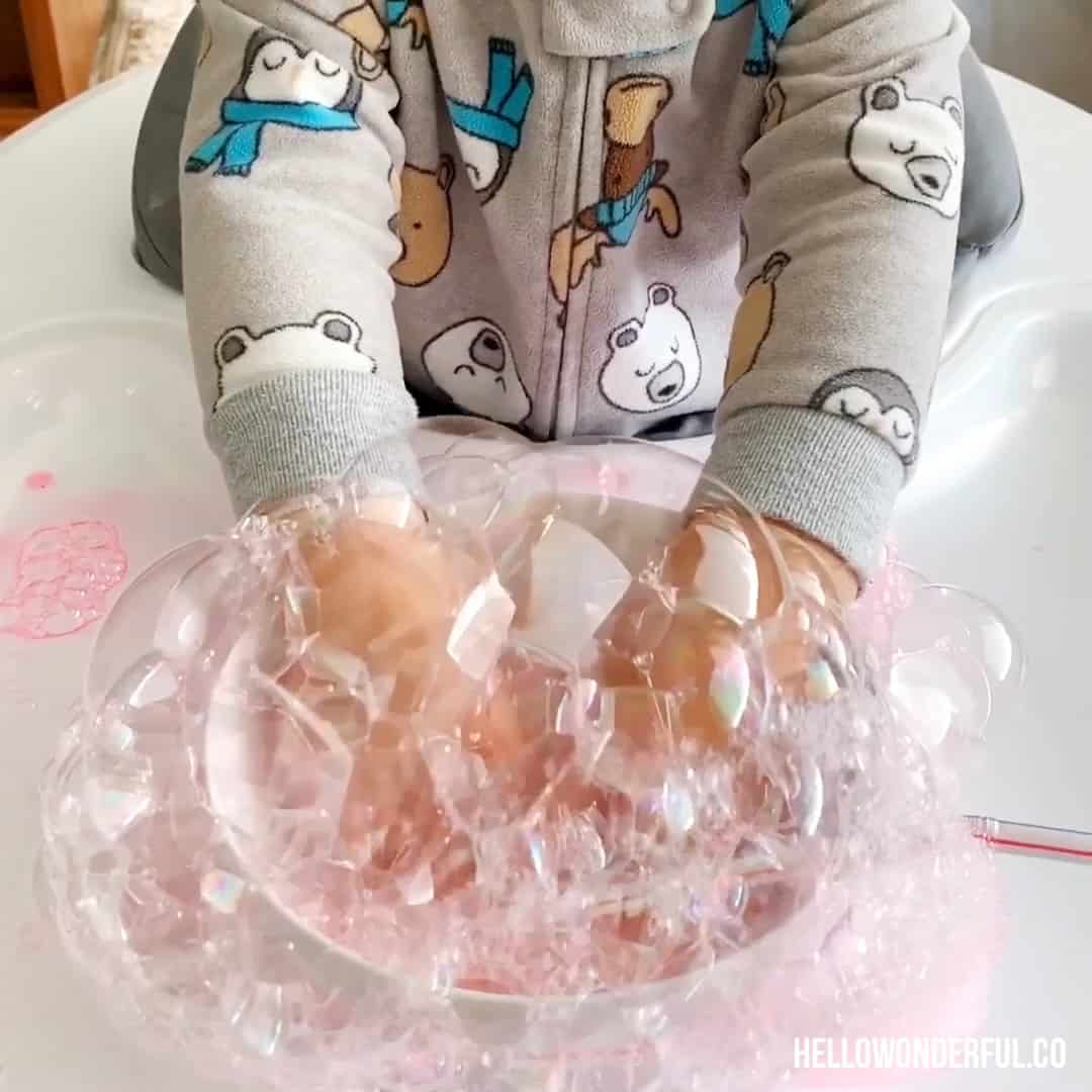 BLOWING BUBBLES SENSORY PLAY FOR BABIES AND TODDLERS hello, Wonderful