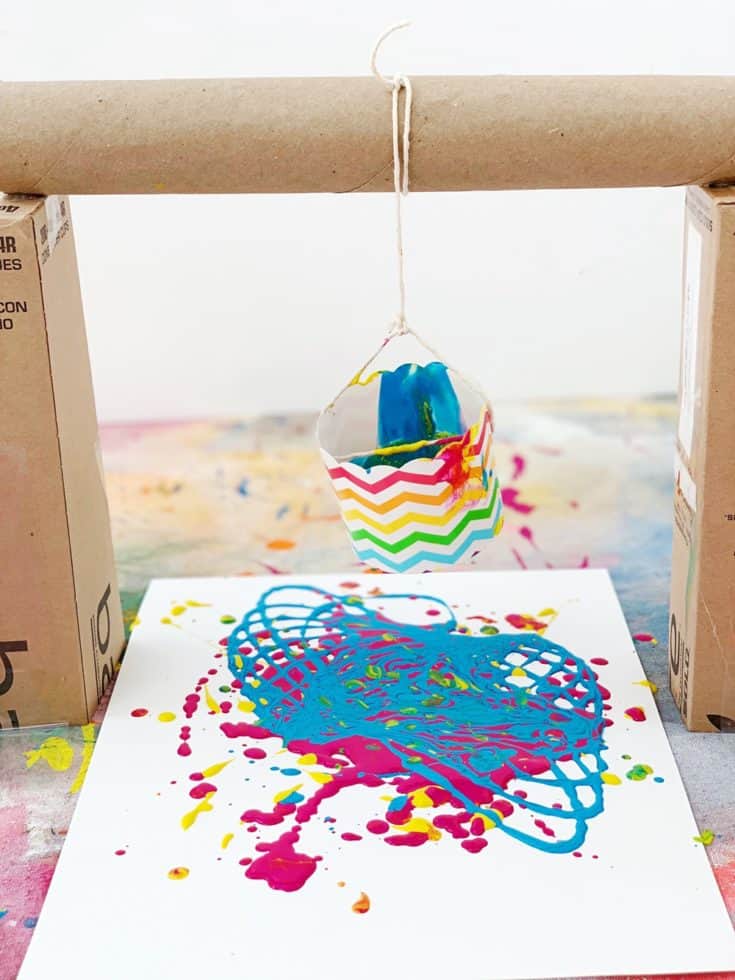 HOW TO MAKE PENDULUM PAINTING WITH KIDS hello, Wonderful