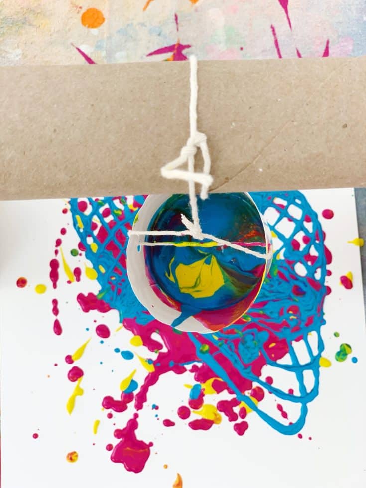 HOW TO MAKE PENDULUM PAINTING WITH KIDS hello, Wonderful