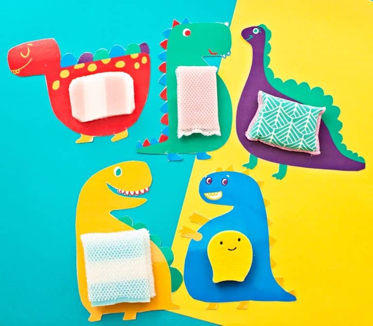 PRINTABLE TOUCH AND FEEL SENSORY DINOSAUR CARDS