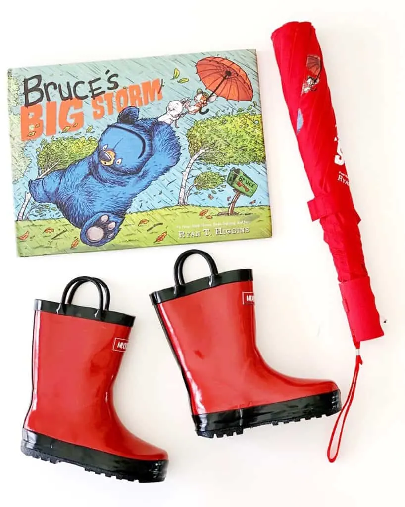 DIY Rain Boot Planters inspired by Bruce's Big Storm Book - materials