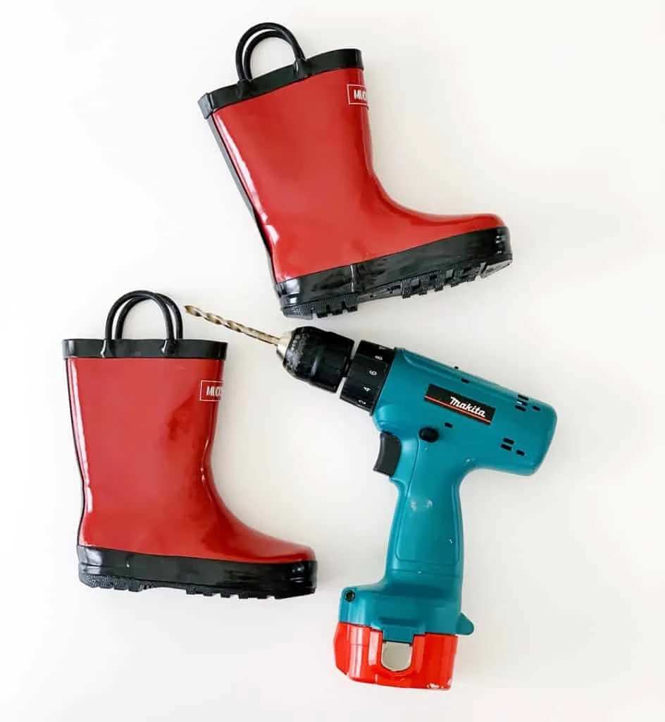 DIY Rain Boot Planters inspired by Bruce's Big Storm Book - materials