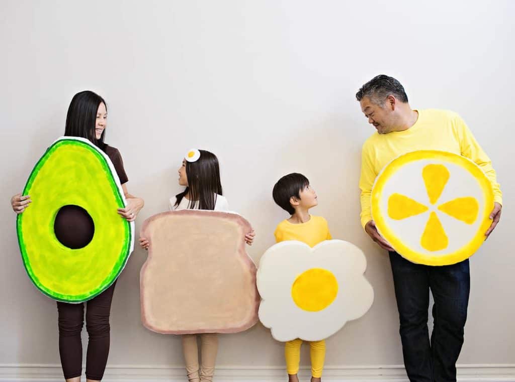 DIY FAMILY AVOCADO TOAST COSTUMES