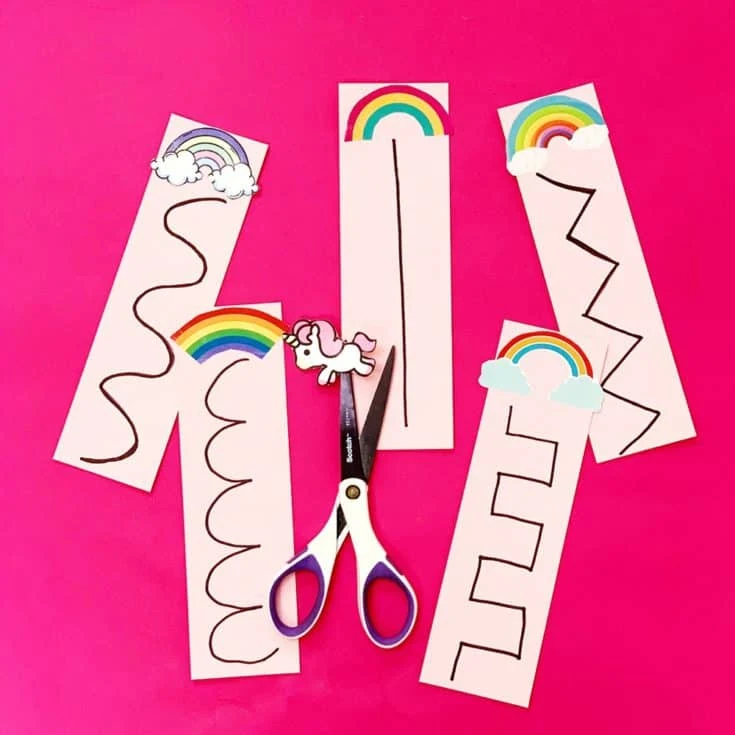 UNICORN RAINBOW SCISSOR CUTTING ACTIVITY FOR KIDS