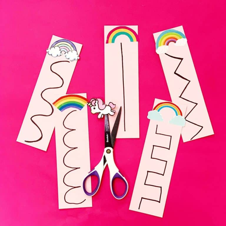 RAINBOW UNICORN CUTTING ACTIVITY FOR KIDS