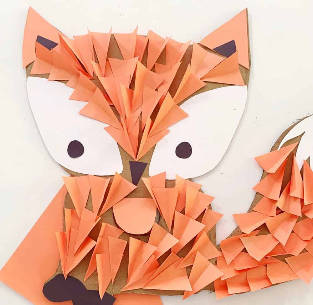 DIY Cardboard Fox Costume For Kids - process