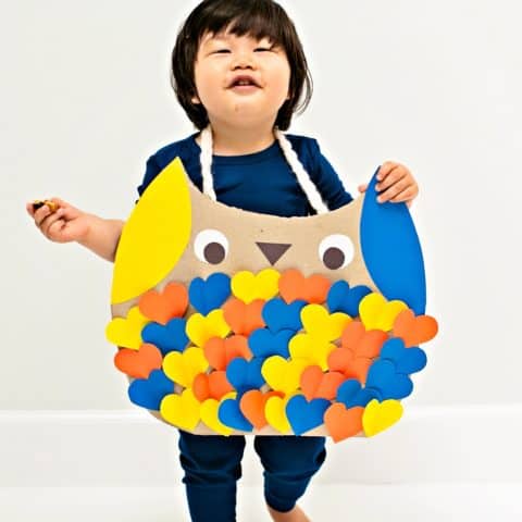 DIY CARDBOARD OWL COSTUME FOR KIDS - hello, Wonderful