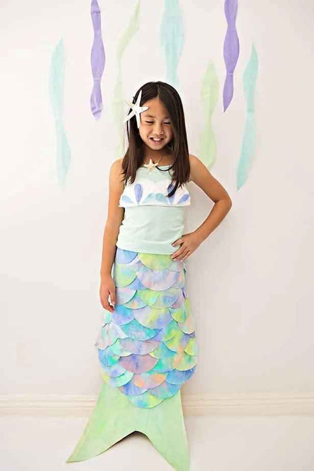 easy diy mermaid costume for kids