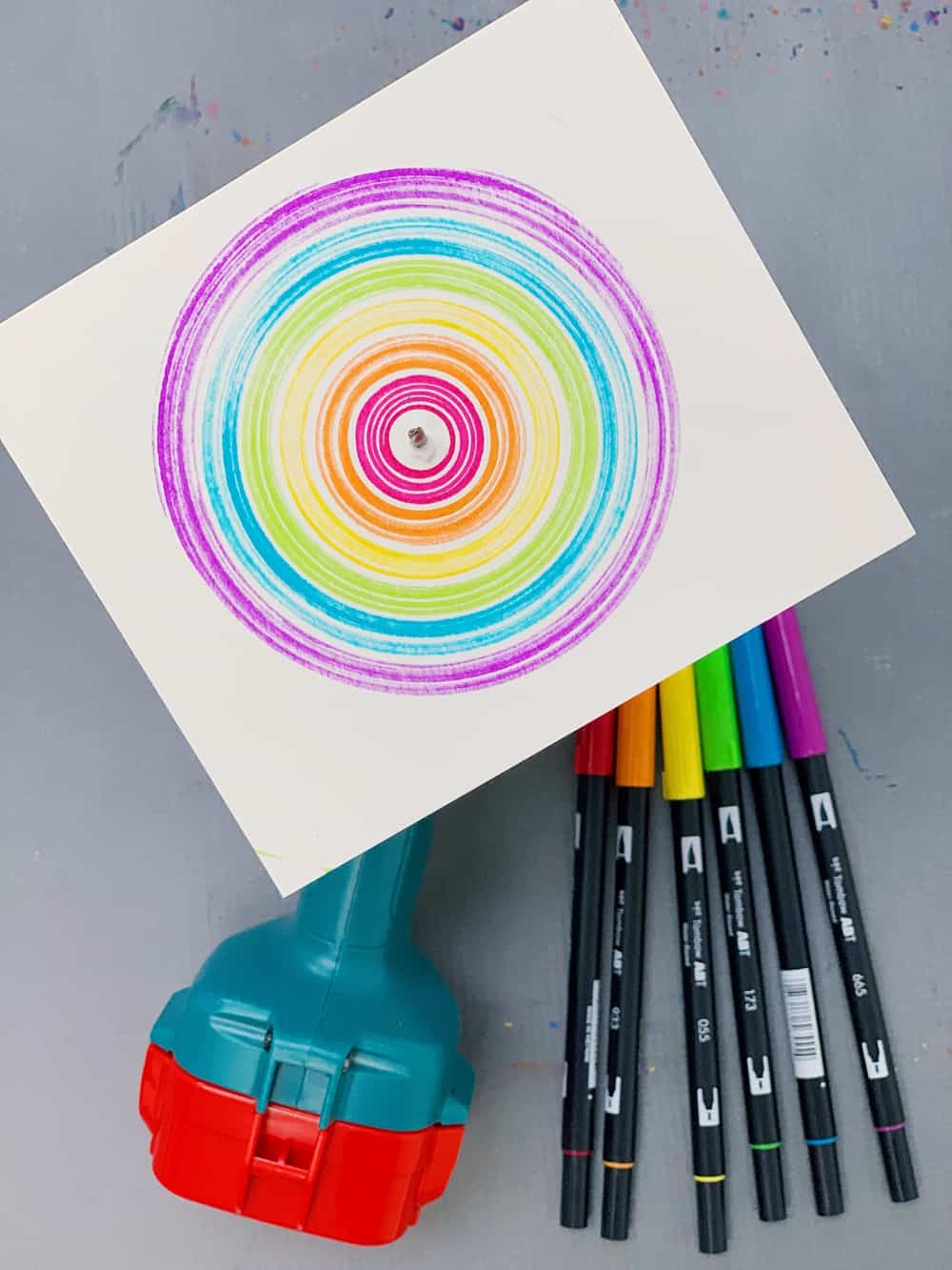 DRILL SPIN ART WITH KIDS hello, Wonderful