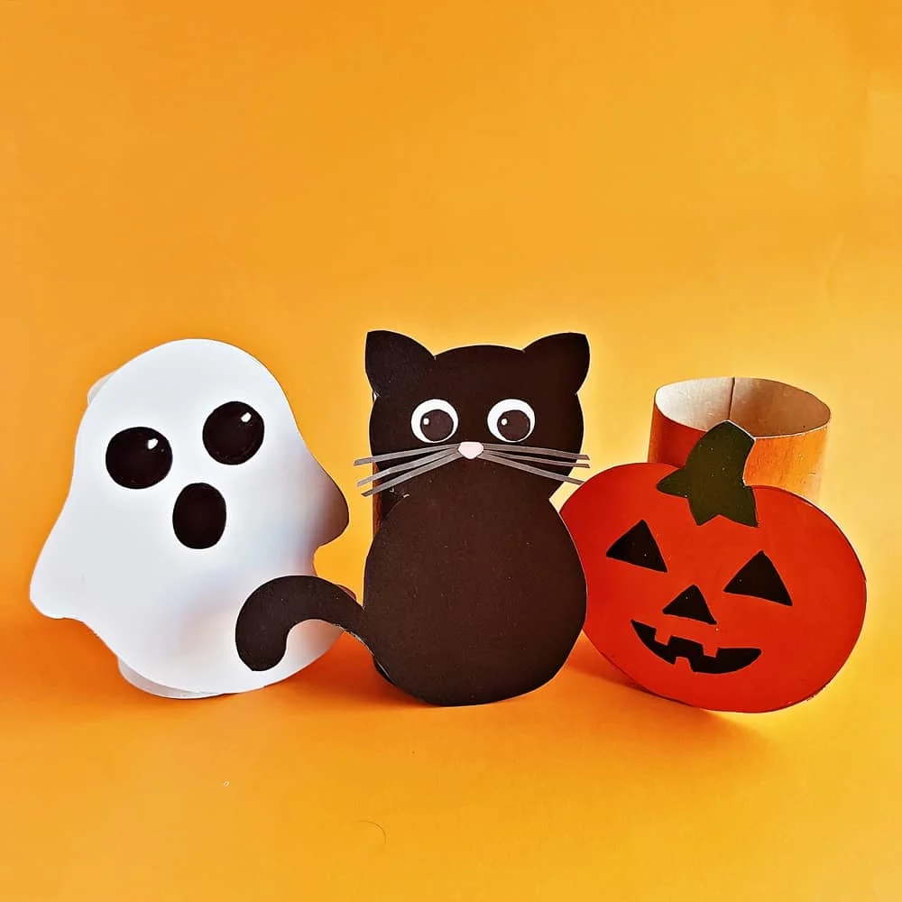 Toilet Paper Tube Halloween Craft for Kids 